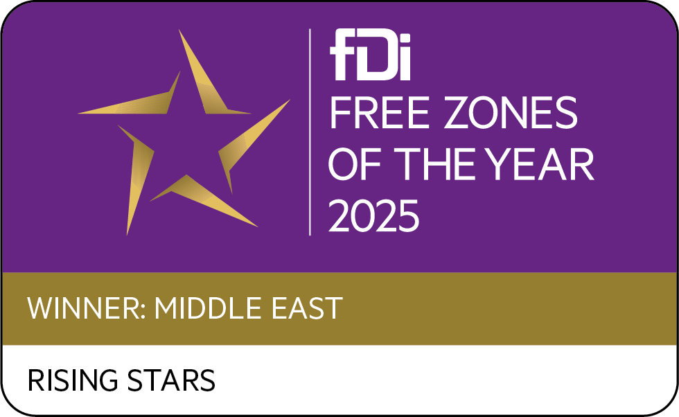 Middle East Free Zones of the Year 2025 badge